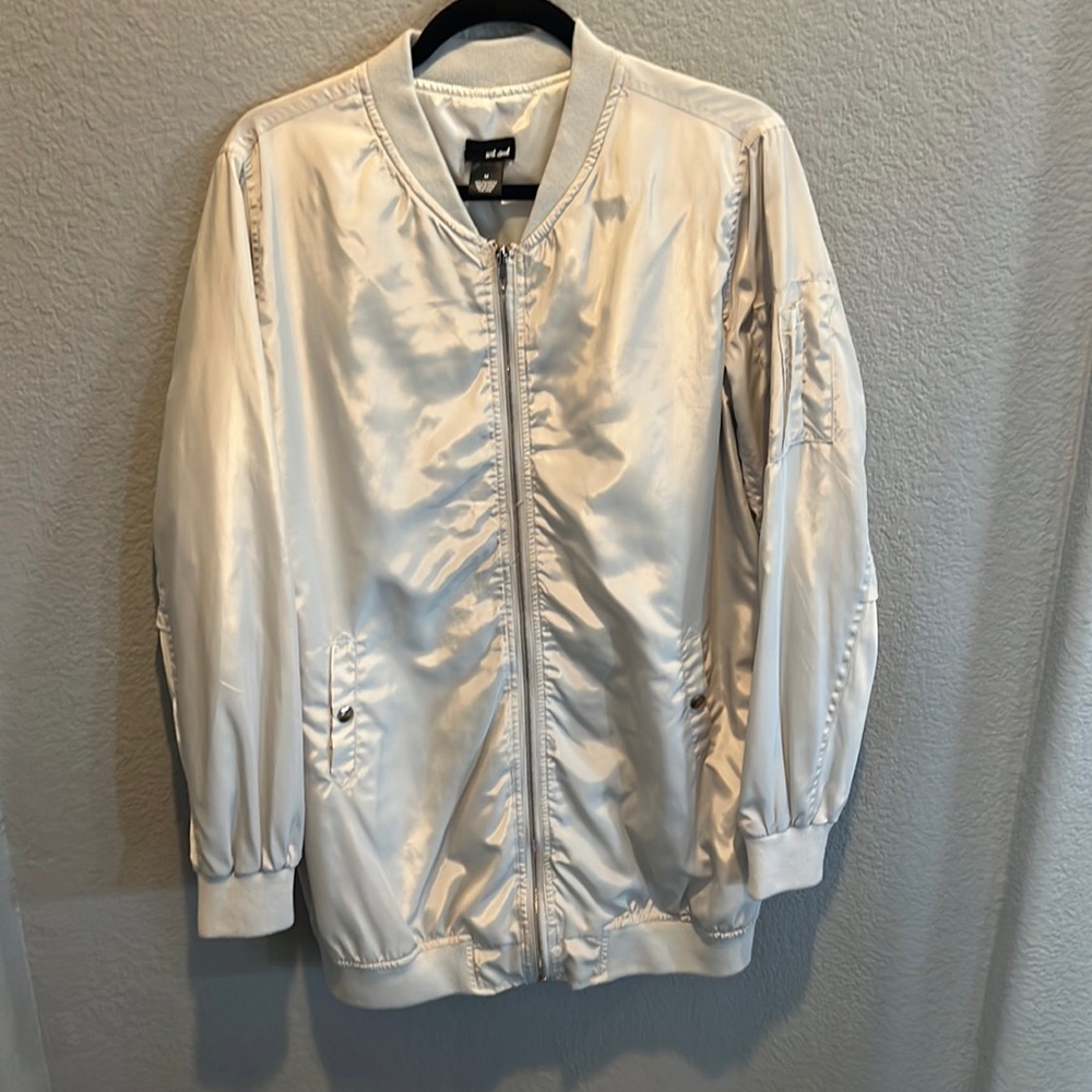 Long utility tan jacket , size Medium